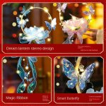 D�coration de lanterne de fleur de papillon d�coration de nouvel an d�coration de f�te de lotus lumineuse ...