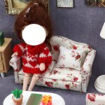 Dcoration de maison de poupe 3x1:12 1 / 12, petite couverture florale, dcoration en bois pour le nouvel ...