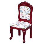 D�coration de maison de poup�e en bois, chaise a dossier de poup�e en bois, petits d�tails