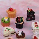 D�coration miniature pour maison de poup�e, mod�le de g�teau 1:12, 16 pi�ces
