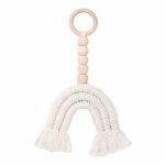 D�coration murale en macram� tiss� avec perles de bois, cadeau pour chambre d'enfants, accessoire de ...
