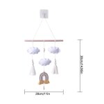 Dcoration murale suspendue en forme de nuage arc - en - ciel, style nordique, bton en bois, pendentif ...