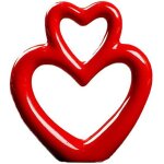 Dcorations de saint - valentin statue de c?ur d'anniversaire sculpture en cramique a double c?ur dcoration ...