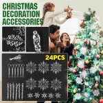 D�coration suspendue de flocon de neige, diy, pendentif de no�l, accessoires de d�coration pour maison, ...