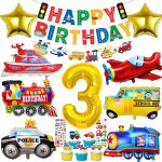Décoration de voiture 3e anniversaire garçon ¿ trafic 3 ans, bateau, avion, train scolaire, bus scolaire, ... Décoration de voiture 3e anniversaire garçon ¿ trafic 3 ans, bateau, avion, train scolaire, bus scolaire, ...