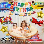 Décoration de voiture 3e anniversaire garçon ¿ trafic 3 ans, bateau, avion, train scolaire, bus scolaire, ... Décoration de voiture 3e anniversaire garçon ¿ trafic 3 ans, bateau, avion, train scolaire, bus scolaire, ...
