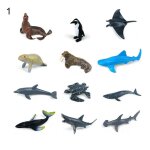 D�coration de voiture en pvc, 12 pi�ces / ensemble, mod�le animal vif simul�, vie marine, ornement, aide ...