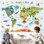 Decowall dl3 - 2415 stickers muraux carte du monde des dinosaures xl (xl 151 x 106 cm) autocollants muraux ... Decowall dl3 - 2415 stickers muraux carte du monde des dinosaures xl (xl 151 x 106 cm) autocollants muraux ...