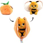 Les deglingos doudou buzzet l'abeille / cl�mentine - abeille cache - cache r�versible - peluche toute ...