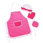 Dguisement de chef pour enfant, ensemble de 4 pices, vtements de cuisine, tablier de cuisine, jouets ...