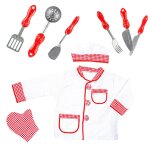 Dguisement de chef pour filles de 7 ans et plus, jeu de rle pour enfants, jouets de cuisine