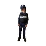Dguisement de policier pour enfant 5 - 8 ans - noir