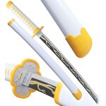 Demon slayer katana zenitsu agatsuma epee en bois kimetsu no yaiba sabre - 80cm