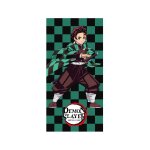 Demon slayer: kimetsu no yaiba - serviette de bain tanjiro 70 x 140 cm