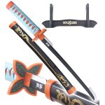 Demon slayer mini katana shinobu kocho epee en bois kimetsu no yaiba sabre black edition - 45cm
