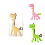 Dents de bb qui fausse tige molaire girafe pour mordre l'anneau de dentition safty baby anneau de dentition ...
