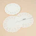 Dessous de verre en dentelle ronde blanche, napperon en papier polymre, emballage cadeau bricolage, ...