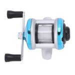 Deukio moulinet de pche sur glace portable en hiver avec matriel de lancer en plein air (bleu)
