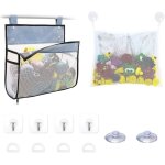 Deux organisateurs de jouets de bain avec 6 crochets - supports en maille spacieux pour jouets pour tout ...