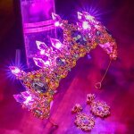 Diadème couronne de mariée avec lumière led pour fille shoous, accessoires de cheveux en biscuits, fête ... Diadème couronne de mariée avec lumière led pour fille shoous, accessoires de cheveux en biscuits, fête ...