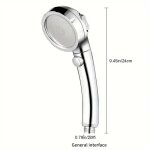 Diamant argent 3 modes rehausseur pomme de douche maison a main un bouton arrêt d'eau salle de bain ensemble ... Diamant argent 3 modes rehausseur pomme de douche maison a main un bouton arrêt d'eau salle de bain ensemble ...