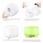 Diffuseur d'arme avec tlcommande, humidificateur ultrasonique silencieux, veilleuse en 7 couleurs, ...