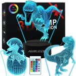 Dinosaure lampe 3d led veilleuse enfant - 16 variations de couleurs / 3 mod�les / 1 t�l�commande / 1 ...