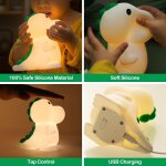 Dinosaure veilleuse bebe, 7 couleurs & tactile, lampe led usb rechargeable, veilleuse lampe pour décoration ... Dinosaure veilleuse bebe, 7 couleurs & tactile, lampe led usb rechargeable, veilleuse lampe pour décoration ...
