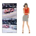 Diorama mini figurine peinte en rsine, echelle 1:64, modle fille gracieuse, train, construction de ...