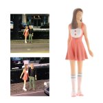 Diorama en r�sine a l'�chelle 1 / 64, figurine miniature, mod�le femme, accessoires de paysage