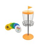 Discmania mini disc golf set � cesto portatile con catene e mini dischi, gioco outdoor per giardino e ...
