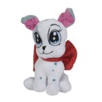 Disney - doudou peluche glamour le dalmatien blanc n�ud rouge 25cms