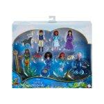 Disney la petite sirne - coffret ariel terre et mer avec 7 mini - poupes et 4 figurines
