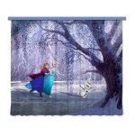 Disney la reine de neige skating - set de 2 rideaux pour chambre enfant - 180 x 160 cm (2x 90x160cm)