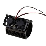 Dissipateur thermique de moteur de voiture cnc en m�tal rc, double ventilateurs de refroidissement, radiateur ...