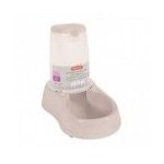 Distributeur de croquettes antid�rapant gris ros� contenance 1, 5kg