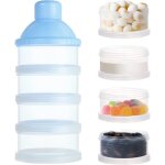 Distributeur de formule portable a 4 niveaux (bleu), bote de rangement pour bonbons pour bb