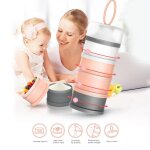 Distributeur de lait en poudre a 4 couches pour bébé, conteneur de stockage de voyage intelligent et ... Distributeur de lait en poudre a 4 couches pour bébé, conteneur de stockage de voyage intelligent et ...
