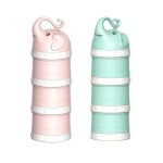 Distributeur portable de lait en poudre pour bébé, boîte de stockage de snacks a 3 couches empilables ... Distributeur portable de lait en poudre pour bébé, boîte de stockage de snacks a 3 couches empilables ...