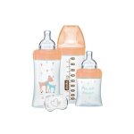 Dodie coffret de biberons sensation + verre 1 biberon 150ml 2 biberons 270ml 1 sucette 0 - 2 mois
