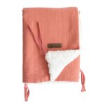 Domiva couverture fluffy - 75 x 100 cm - idale poussette - coton / polyester - terracotta