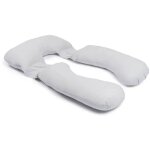 Doomoo coussin de grossesse et coussin d'allaitement maxxy - format xxl - ultra confortable, gris