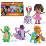 Dora - coffret cadeau amis fantastiques - 5 figurines avec l'h�ro�ne, babouche tico v�ra et le trio fiesta ...