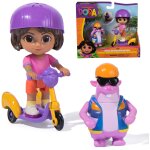 Dora - coffret cadeau aventure en route pour l'exploration - figurine a collectionner - 2 figurines & ...