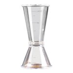 Double tasse transparente pour m�langer le lait, le th� et le caf�, en plastique et en r�sine