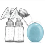 Double tire - lait electrique avec bisantos, usb, sans bpa, pour bb, livraison - type blue