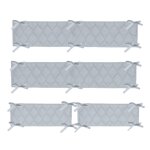 Doublure berceau pour bb, barrire protection a quatre cts, pare - chocs respirant, facile a assembler ...