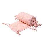 Doublure de berceau en coton pur anti - morsure, couleur unie, tissu enveloppant, protection des bords ...