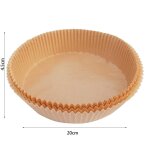 Doublures de cuisson pour friteuse a air, 50 pices, papiers jetables en pte de bois, antiadhsif, panier ...