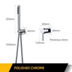 Douche a main salle de bain robinet de douche robinet d'eau chaude et froide support de douche en laiton ...